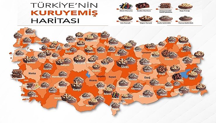 81 ilin kuruyemiş haritası çıkarıldı…