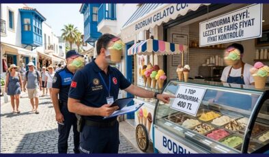 Bodrum’da fahiş fiyatlı dondurma satan işletmeye ceza kesildi
