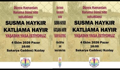 Başkentte yaşam savunucuları sokak hayvanları için alanlara iniyor