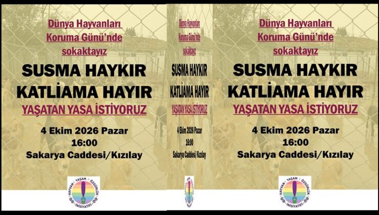 Başkentte yaşam savunucuları sokak hayvanları için alanlara iniyor